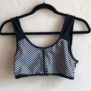 Zip up swim suit top